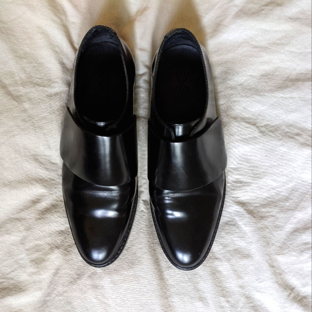 COS black leather women's shoes 38